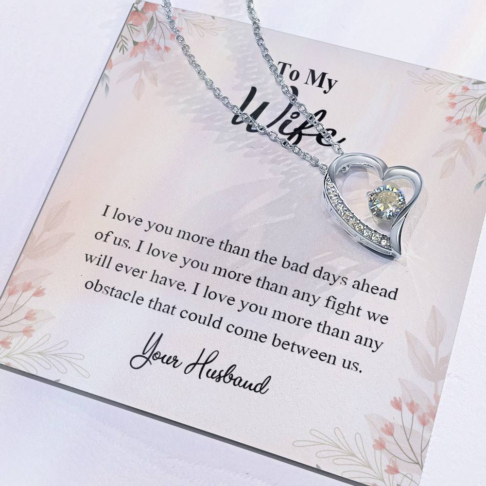 4025a Forever Love Necklace, Gift to my Wife with beautiful Message Card