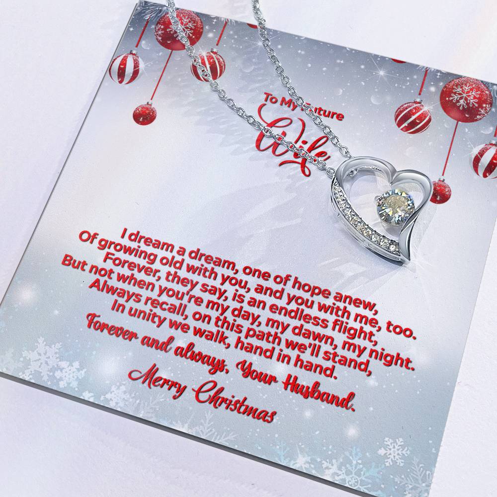 4012b Forever Love Necklace, Gift to my Wife with beautiful Message Card