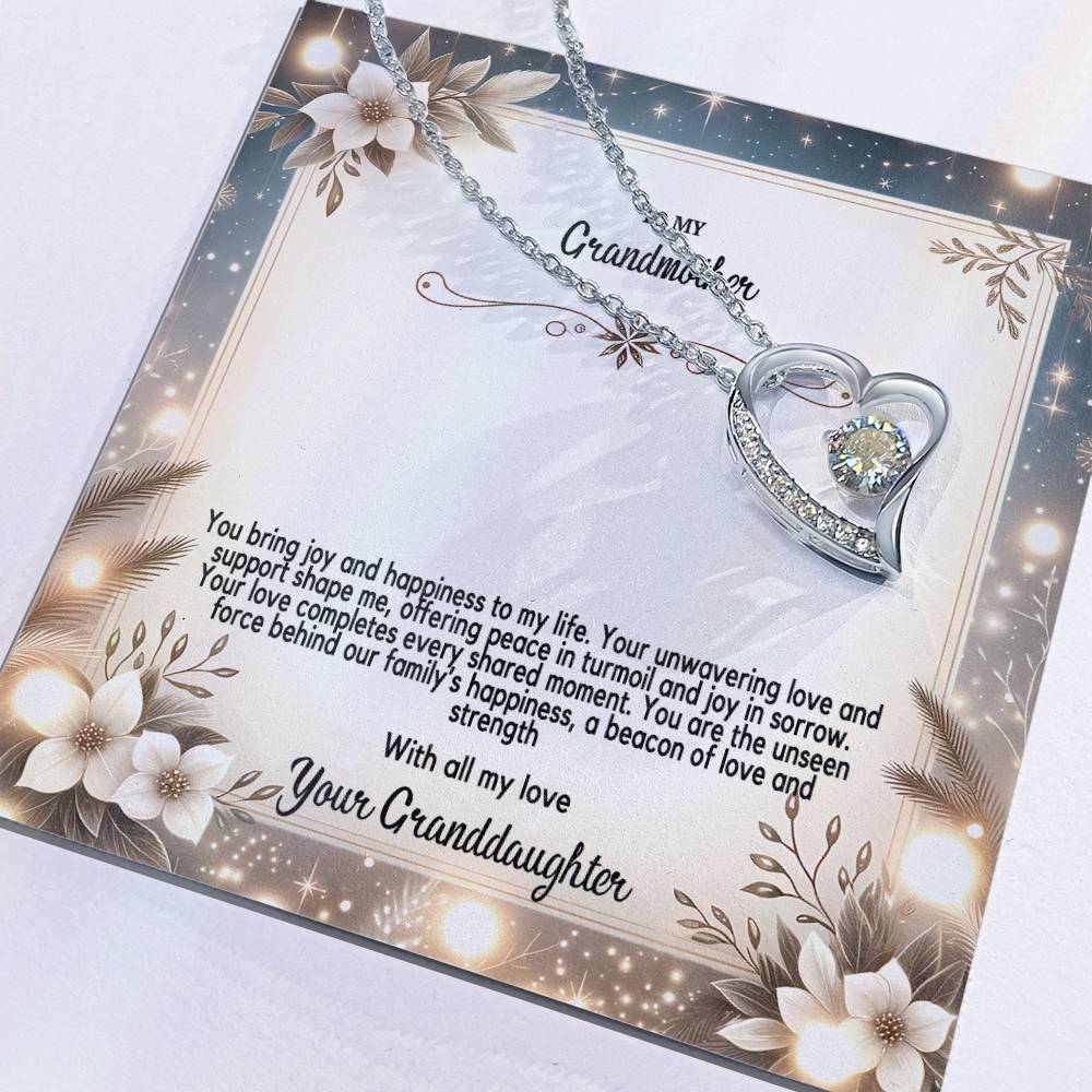 4055(b) Forever Love Necklace, Gift to my Grandma with Beautiful Message Card