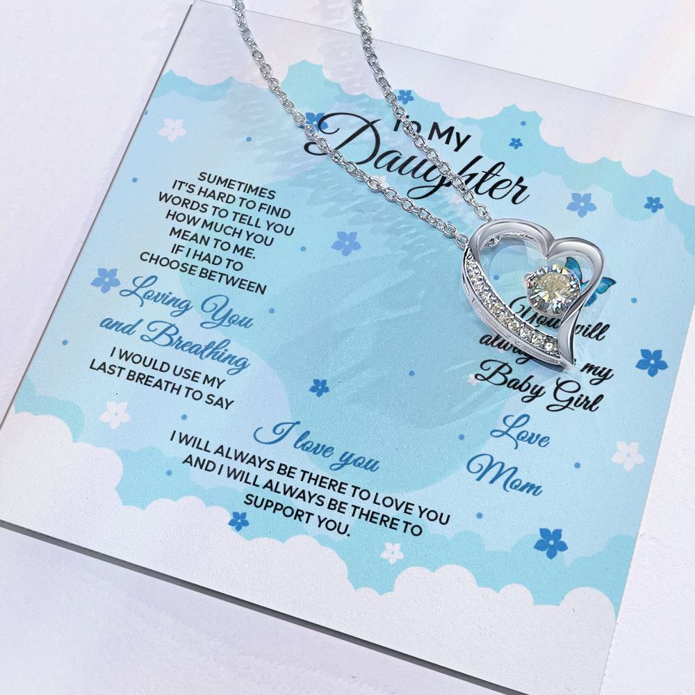 4019a Forever Love Necklace, Gift to my Daughter with Beautiful Message Card