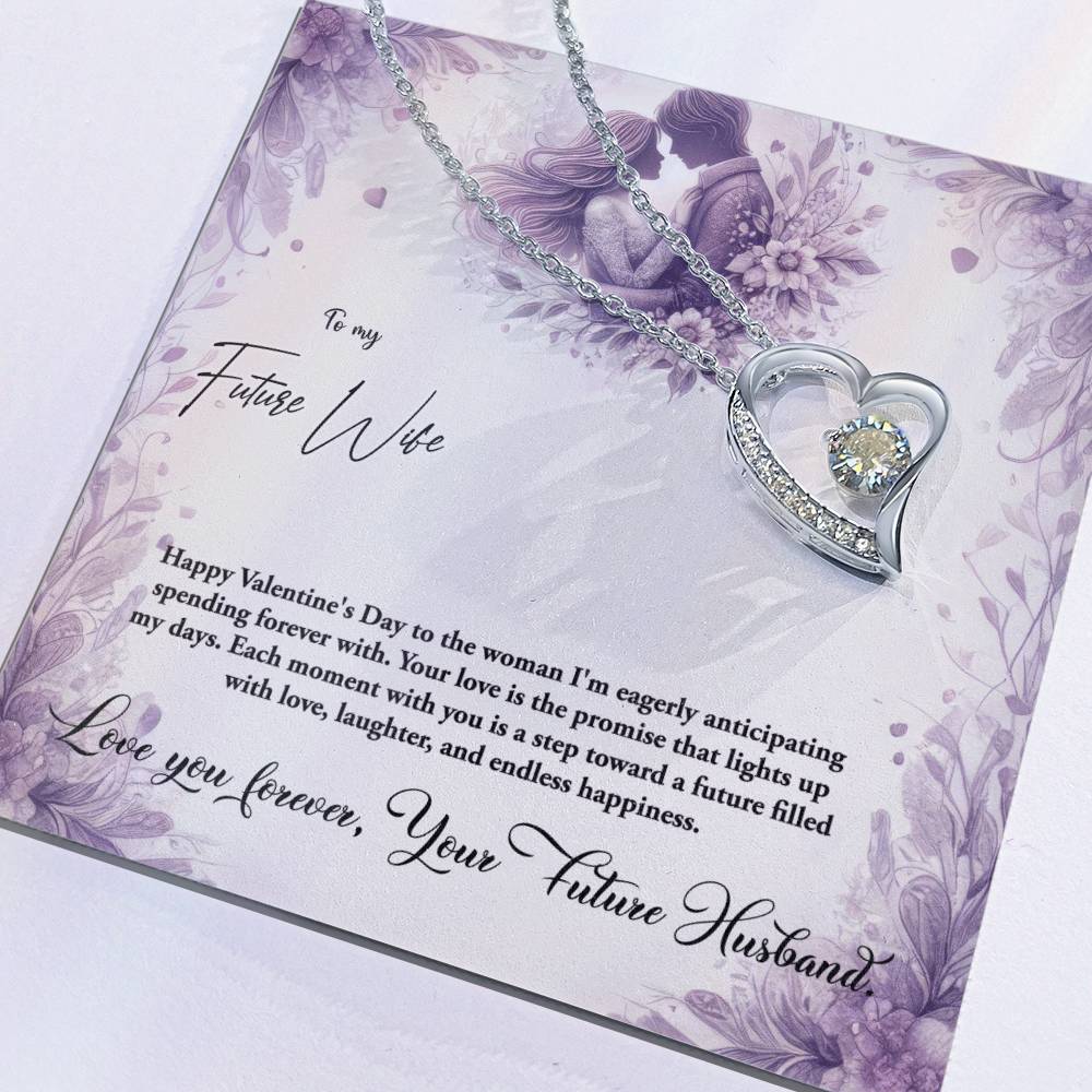 Valentine-st10d Forever Love Necklace, Gift to my Future Wife with Beautiful Message Card