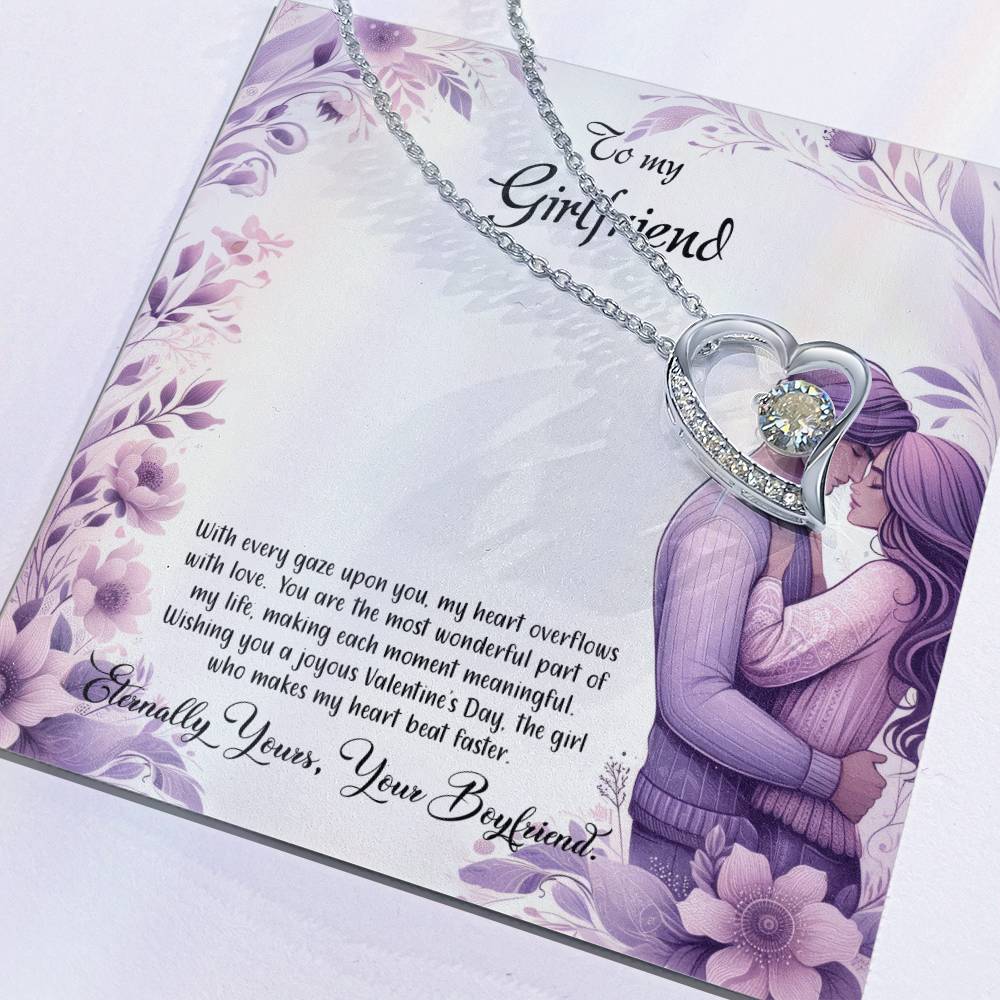 Valentine-st25c Forever Love Necklace, Gift to my Girlfriend with Beautiful Message Card