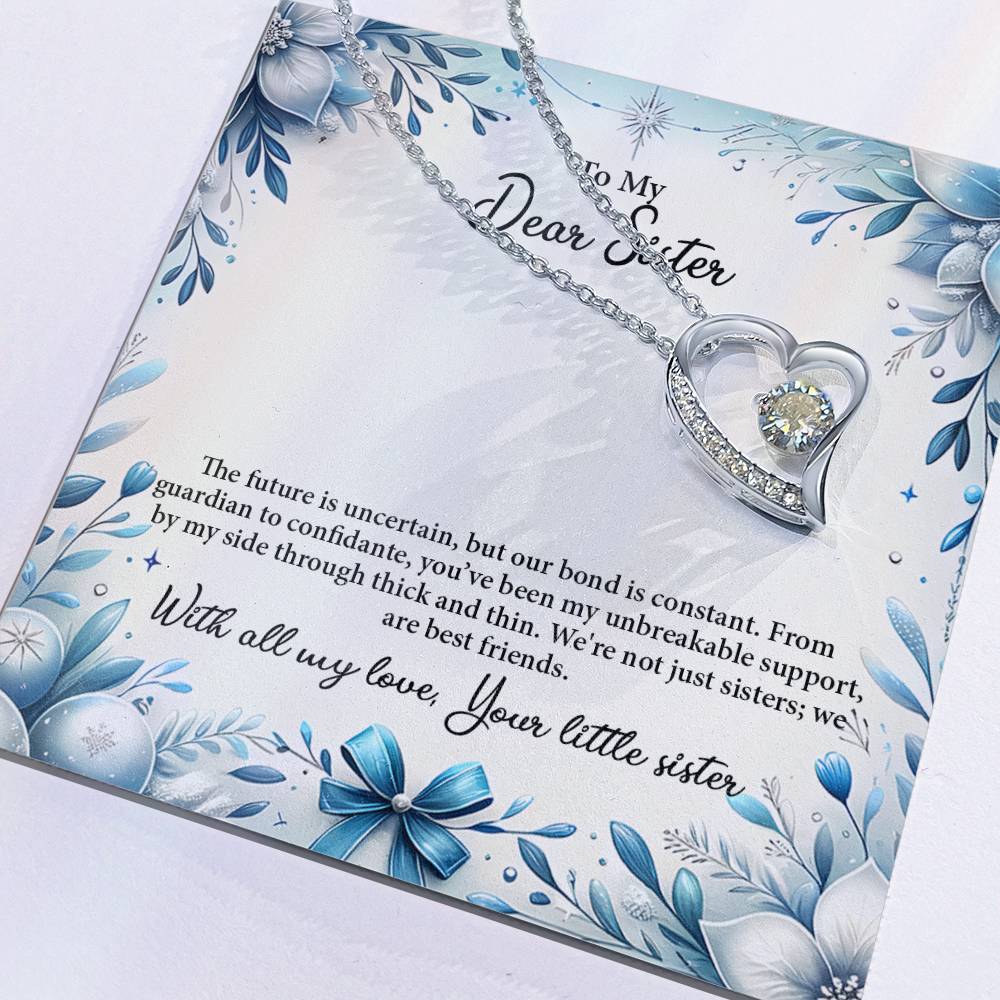 4050d Forever Love Necklace, Gift to my Sister with Beautiful Message Card