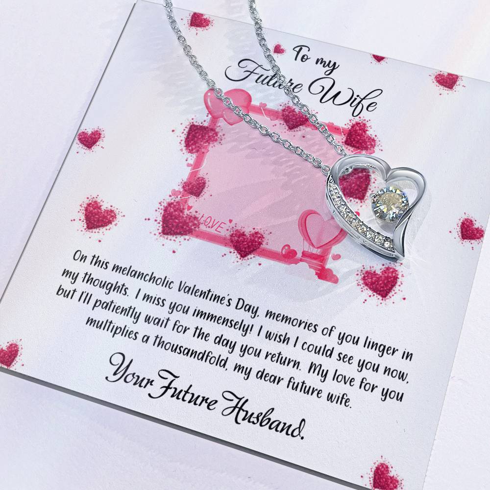 valentine-32a (7) Forever Love Necklace, Gift to my Wife with Beautiful Message Card