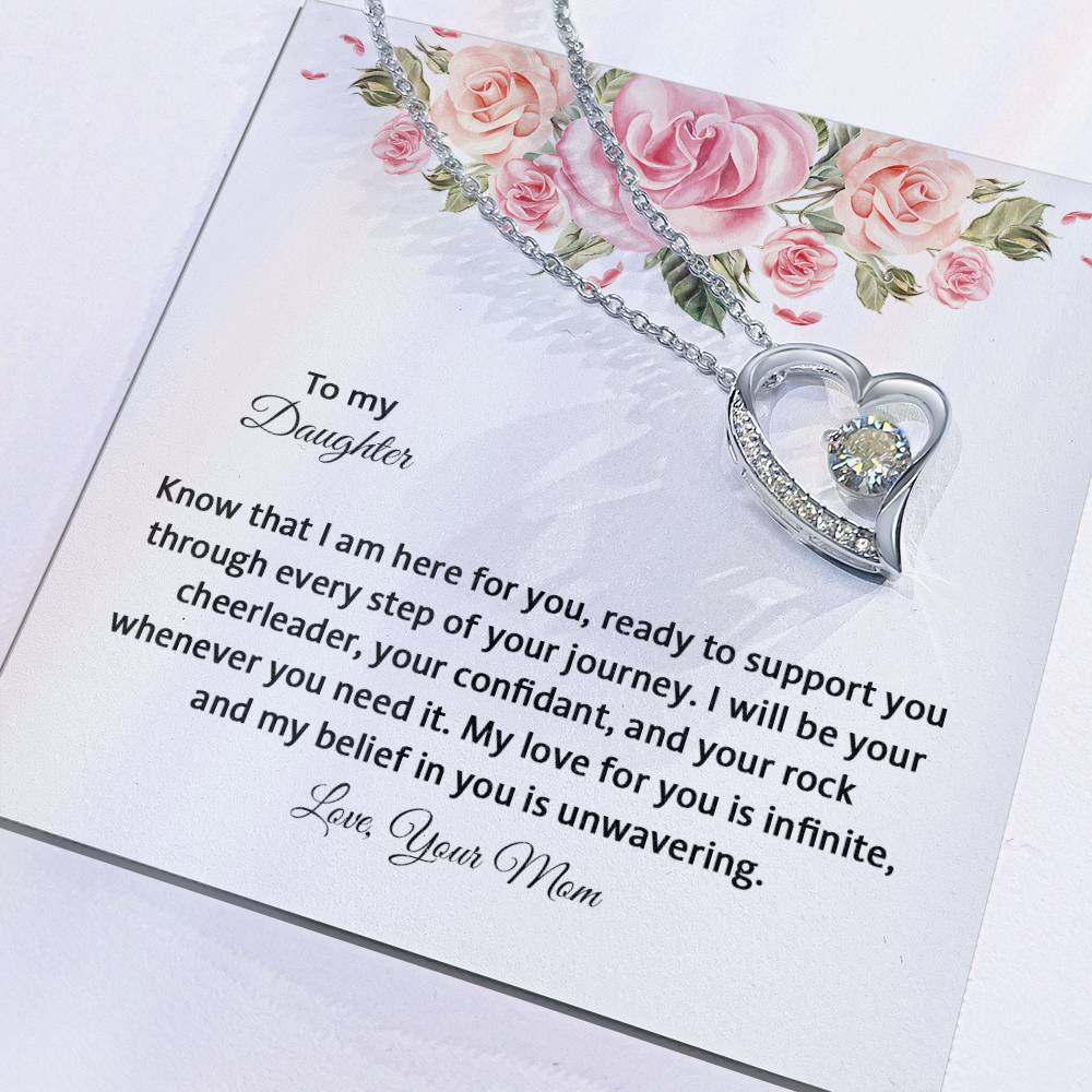 4031e Forever Love Necklace, Gift to my Daughter with Beautiful Message Card