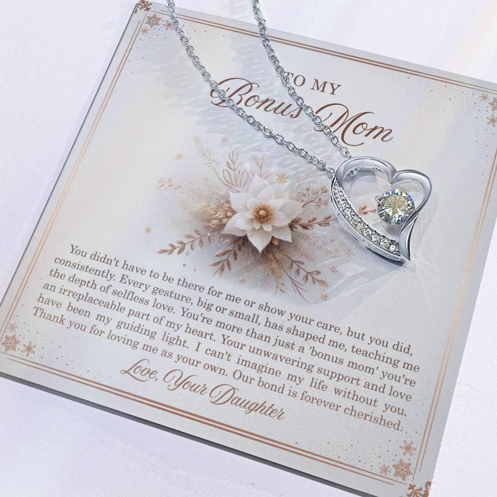 95318 a Forever Love Necklace, Gift to my Stepmom with Beautiful Message Card