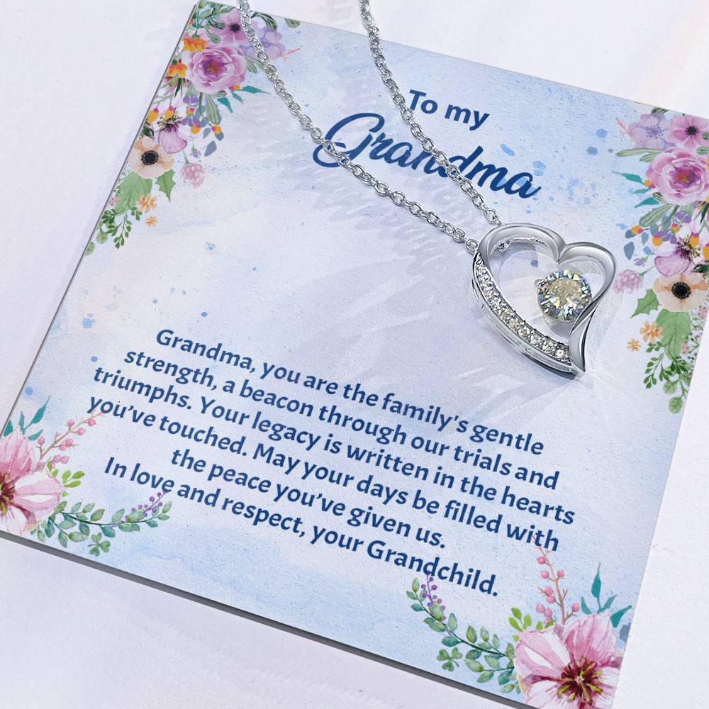 4038b Forever Love Necklace, Gift to my Grandma with Beautiful Message Card