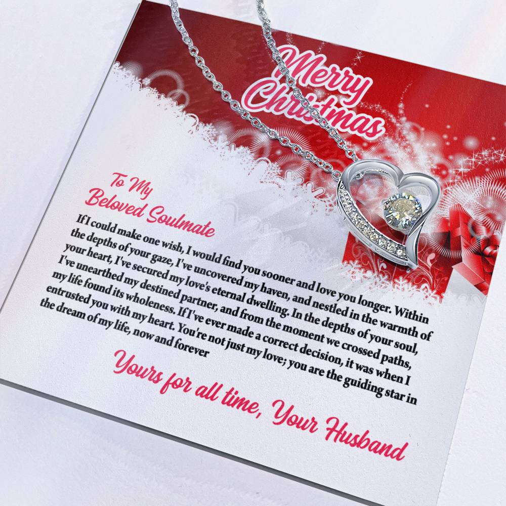 4003c Forever Love Necklace, Gift to My Soulmate with Beautiful Message Card