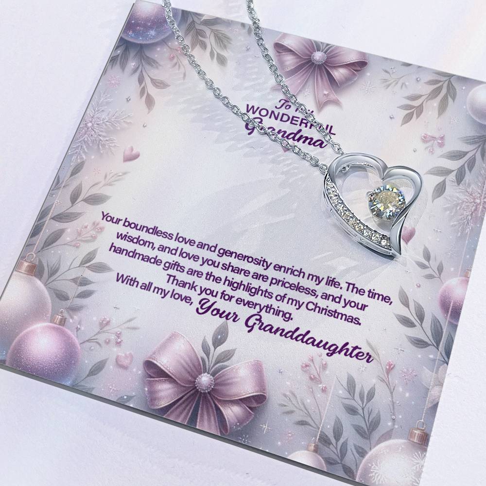 4053d Forever Love Necklace, Gift to my Grandma with Beautiful Message Card