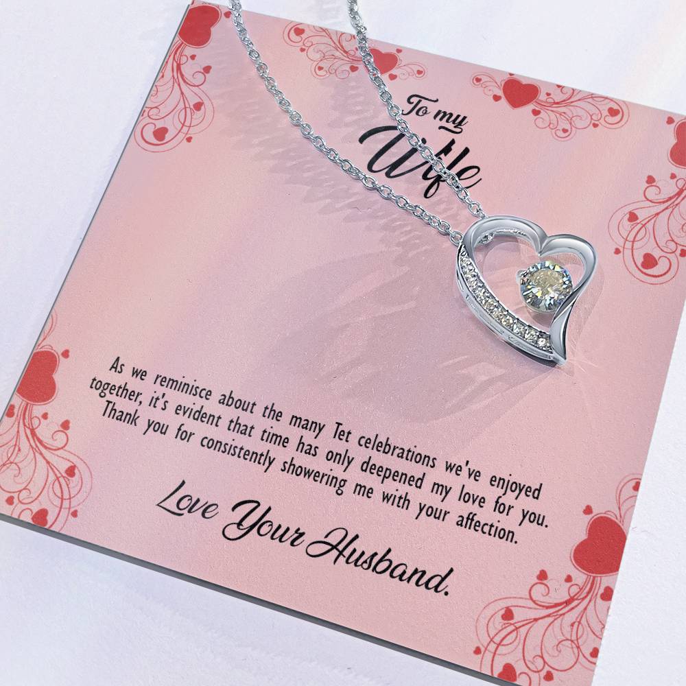 valentine-29a Forever Love Necklace, Gift to my Wife with Beautiful Message Card