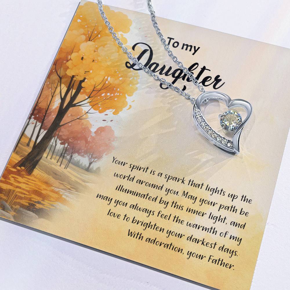 4041a Forever Love Necklace, Gift to my Daughter with Beautiful Message Card