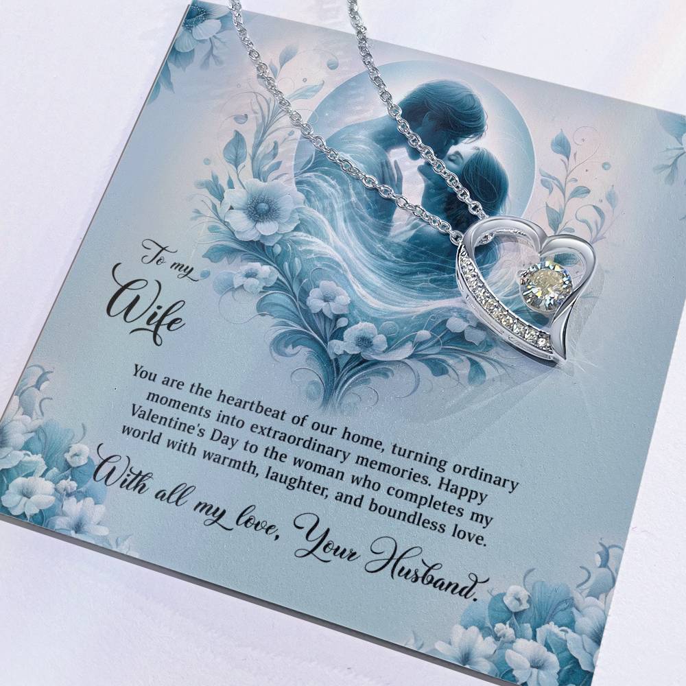 Valentine-st29a Forever Love Necklace, Gift to my Wife with Beautiful Message Card