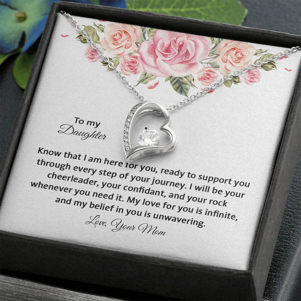 4031e Forever Love Necklace, Gift to my Daughter with Beautiful Message Card