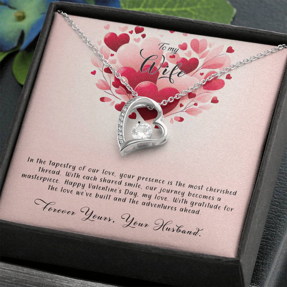 Valentine-st8a Forever Love Necklace, Gift to my Wife with Beautiful Message Card