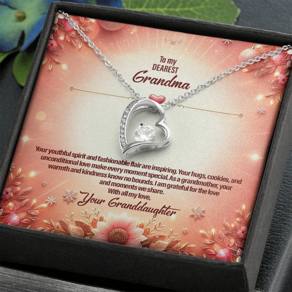 4051c Forever Love Necklace, Gift to my Grandma with Beautiful Message Card