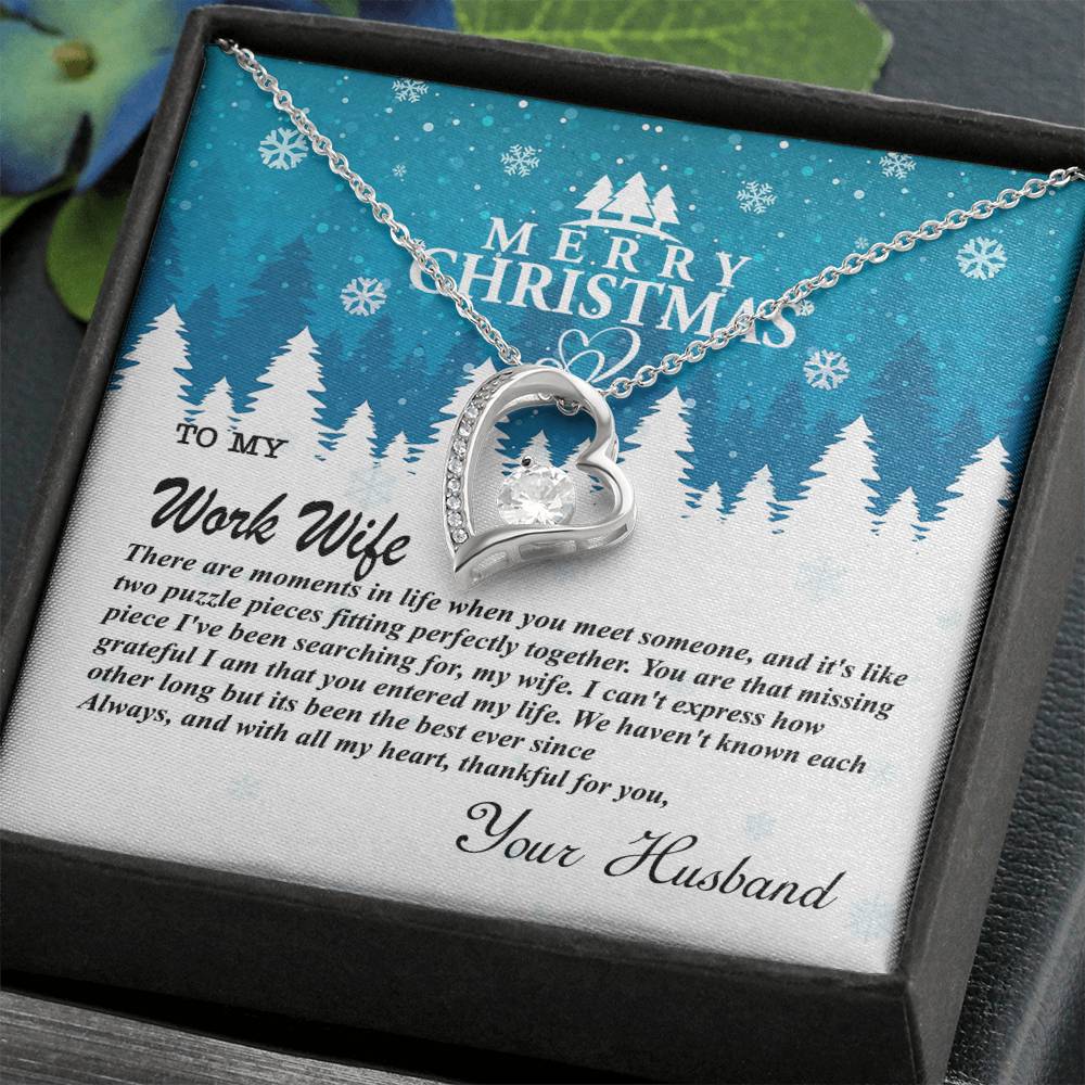 4010b Forever Love Necklace, Gift to my Wife with beautiful Message Card