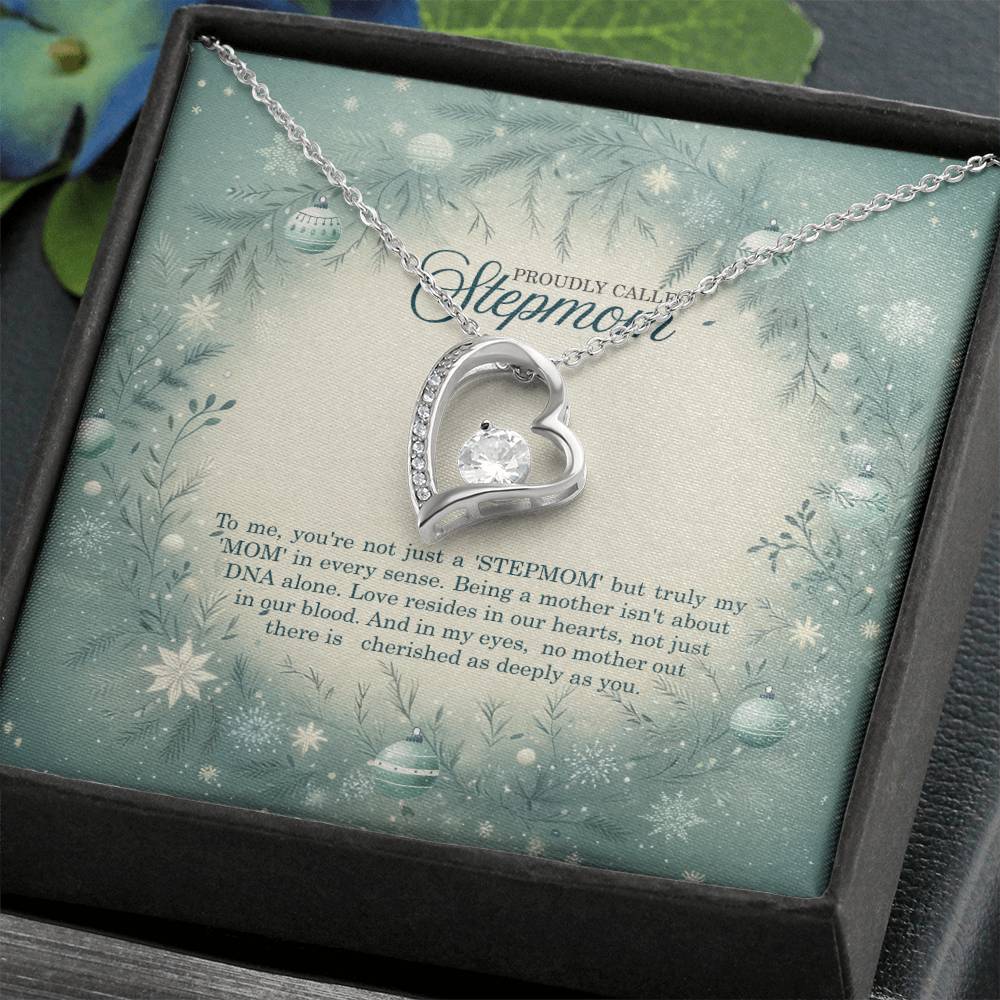 95320 b Forever Love Necklace, Gift to my Stepmom with Beautiful Message Card