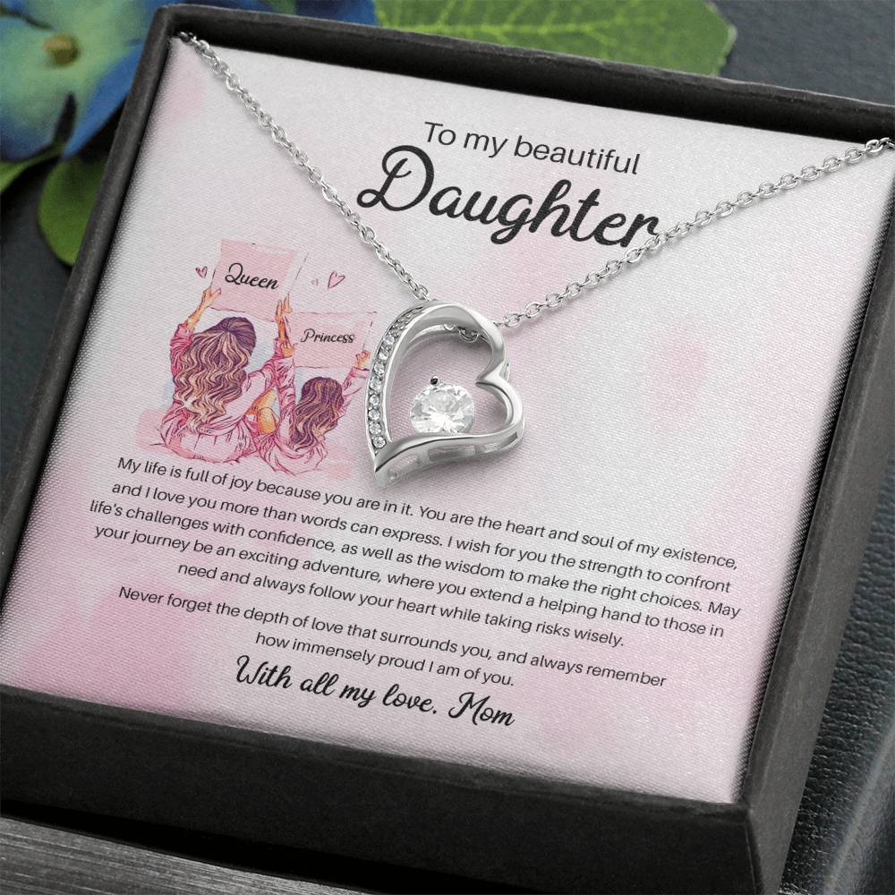 94941 a Forever Love Necklace, Gift to my Daughter with Beautiful Message Card