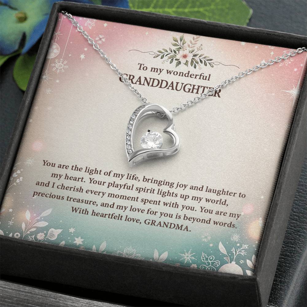 4057a Forever Love Necklace, Gift to my Granddaughter with Beautiful Message Card