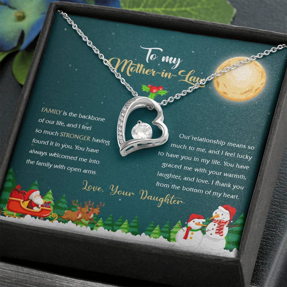 94314c Forever Love Necklace, Gift to my Stepmom with Beautiful Message Card