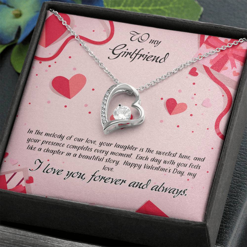 valentine-15c Forever Love Necklace, Gift to my Girlfriend with Beautiful Message Card