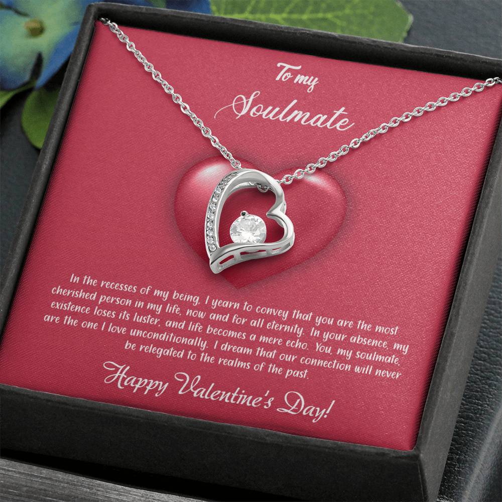 valentine-35b Forever Love Necklace, Gift to My Soulmate with Beautiful Message Card