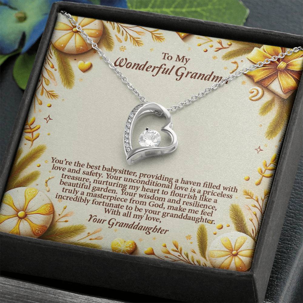 4056a Forever Love Necklace, Gift to my Grandma with Beautiful Message Card