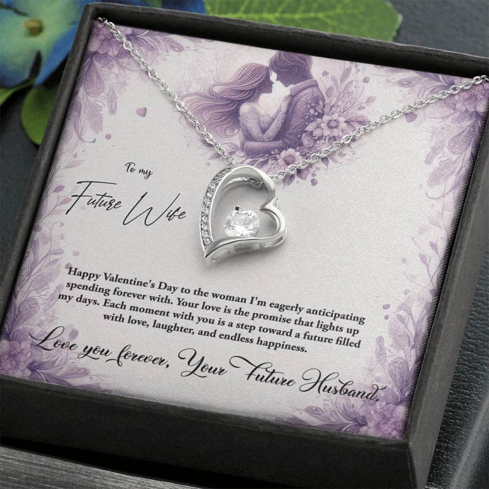 Valentine-st10d Forever Love Necklace, Gift to my Future Wife with Beautiful Message Card