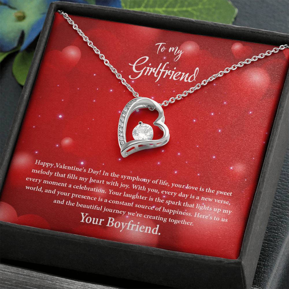 valentine-34c Forever Love Necklace, Gift to my Girlfriend with Beautiful Message Card