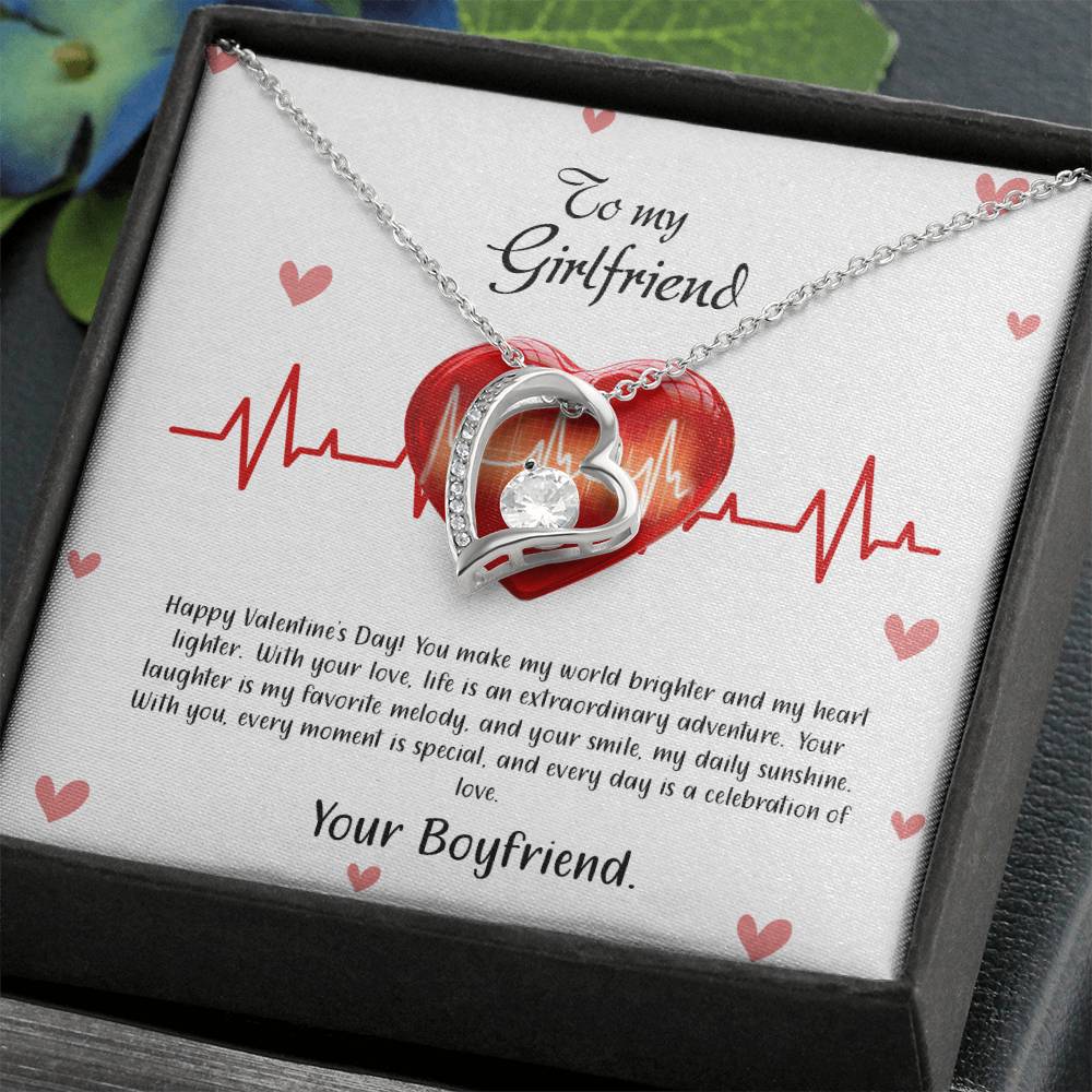 valentine-33c Forever Love Necklace, Gift to my Girlfriend with Beautiful Message Card