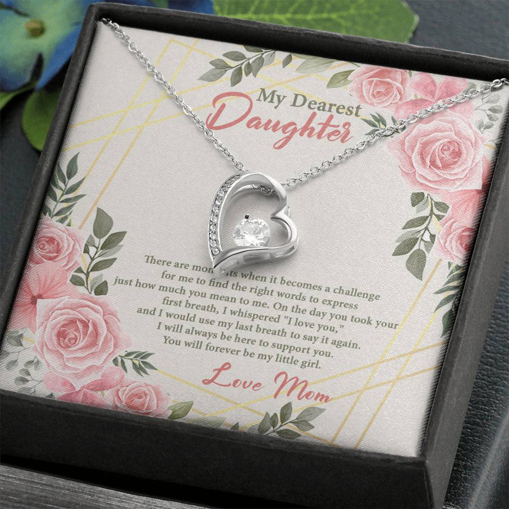 4021b Forever Love Necklace, Gift to my Daughter with Beautiful Message Card