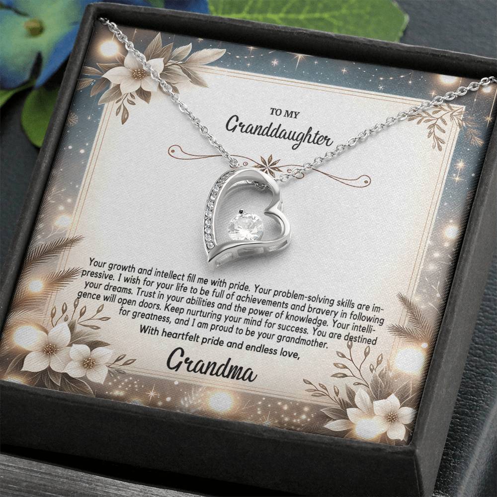 4055(a) Forever Love Necklace, Gift to my Granddaughter with Beautiful Message Card