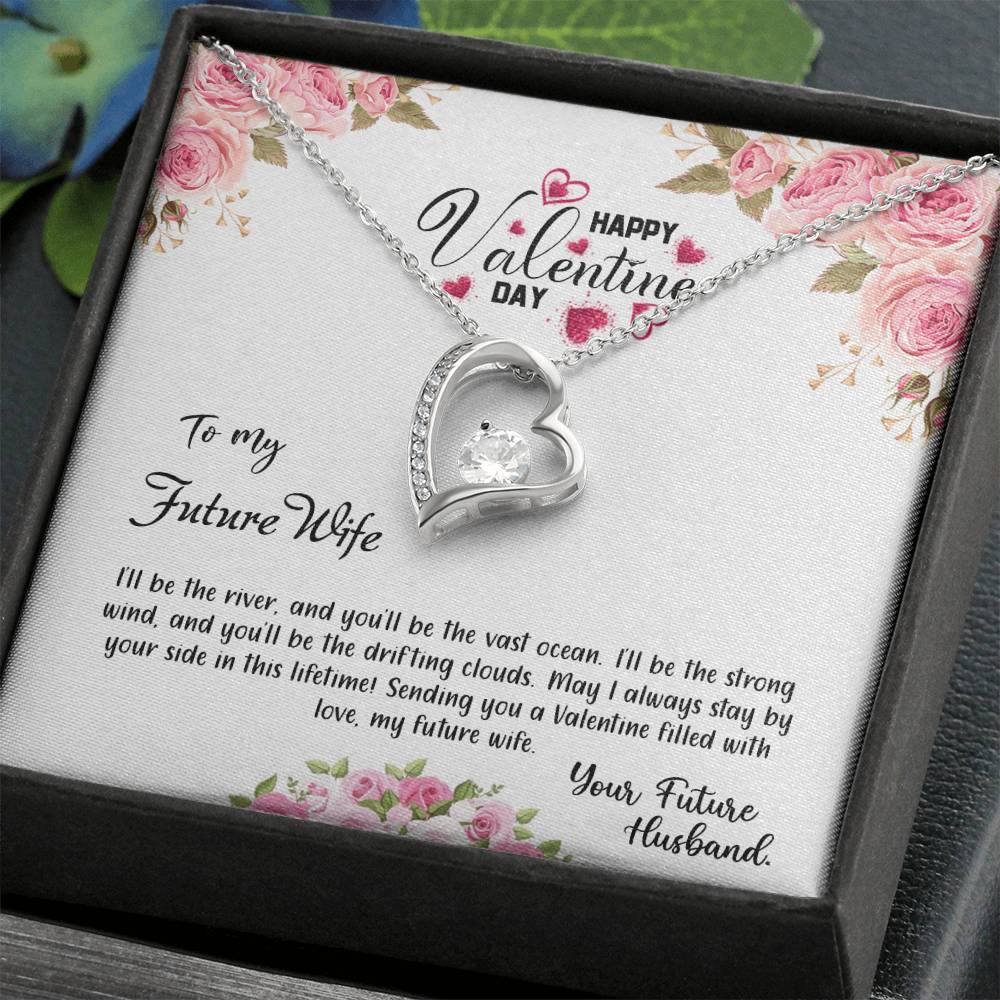 valentine-31d Forever Love Necklace, Gift to my Future Wife with Beautiful Message Card