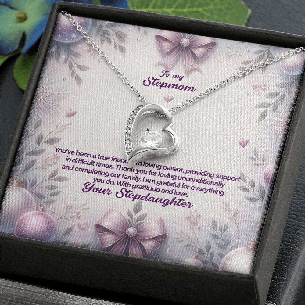 4053b Forever Love Necklace, Gift to my Stepmom with Beautiful Message Card