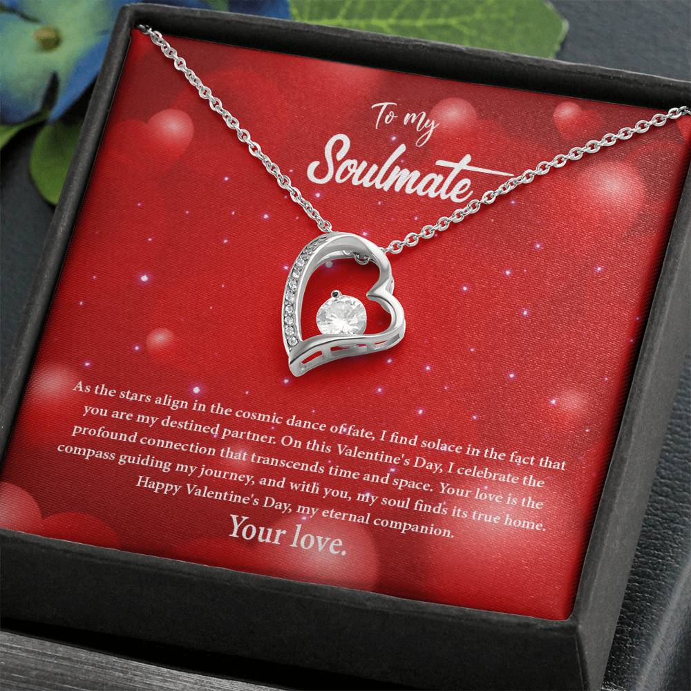 valentine-34b Forever Love Necklace, Gift to My Soulmate with Beautiful Message Card