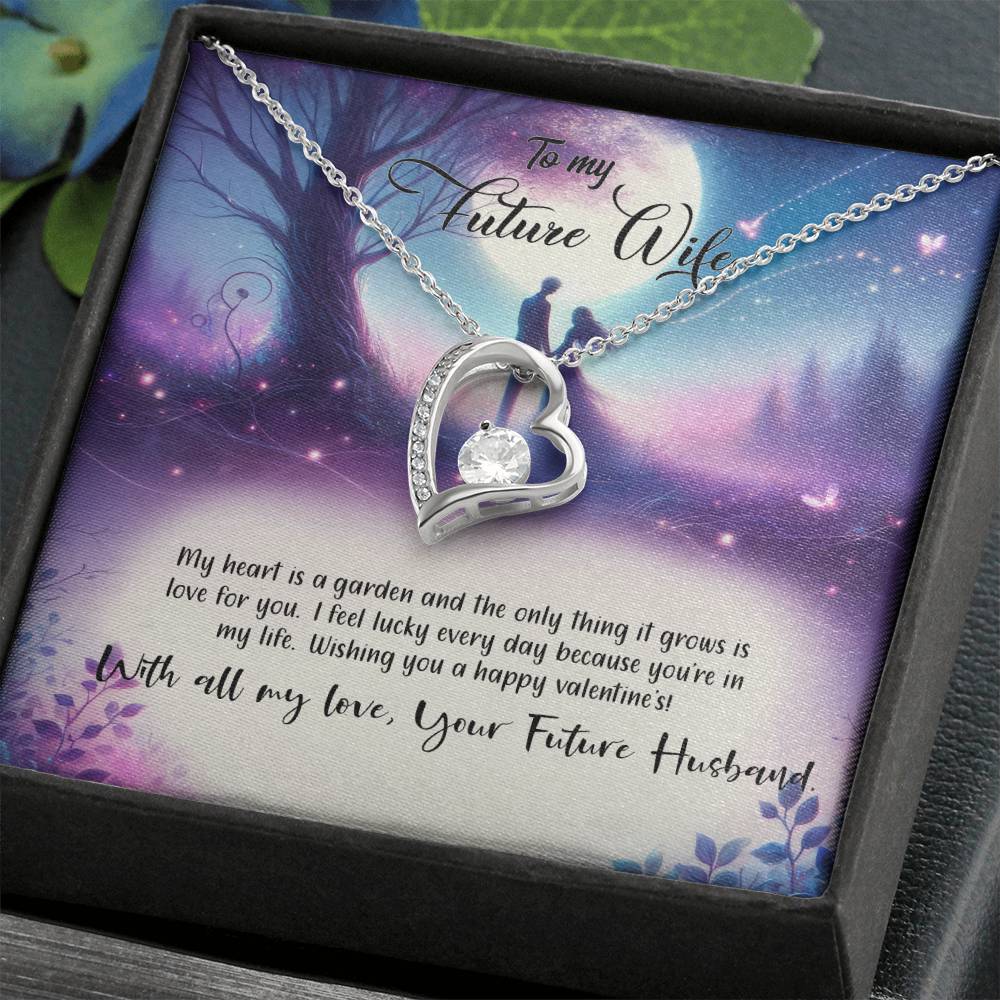 Valentine-st19d Forever Love Necklace, Gift to my Future Wife with Beautiful Message Card