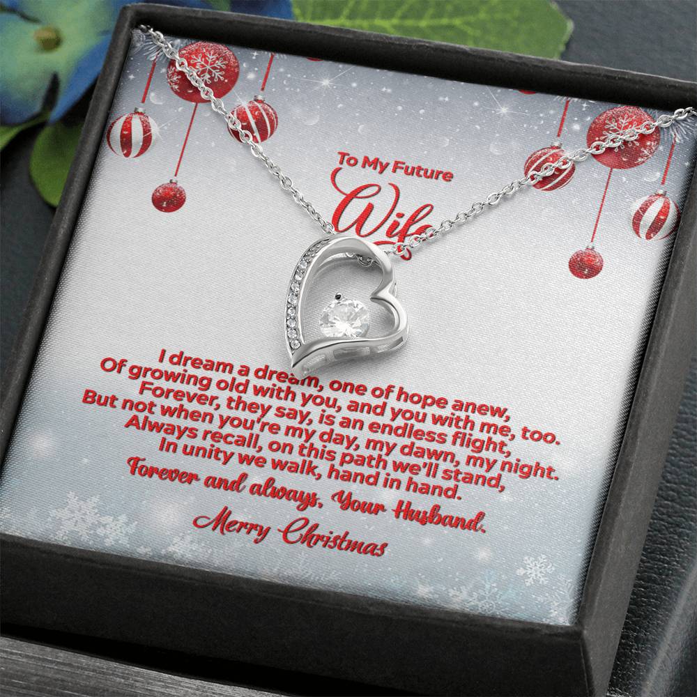 4012b Forever Love Necklace, Gift to my Wife with beautiful Message Card