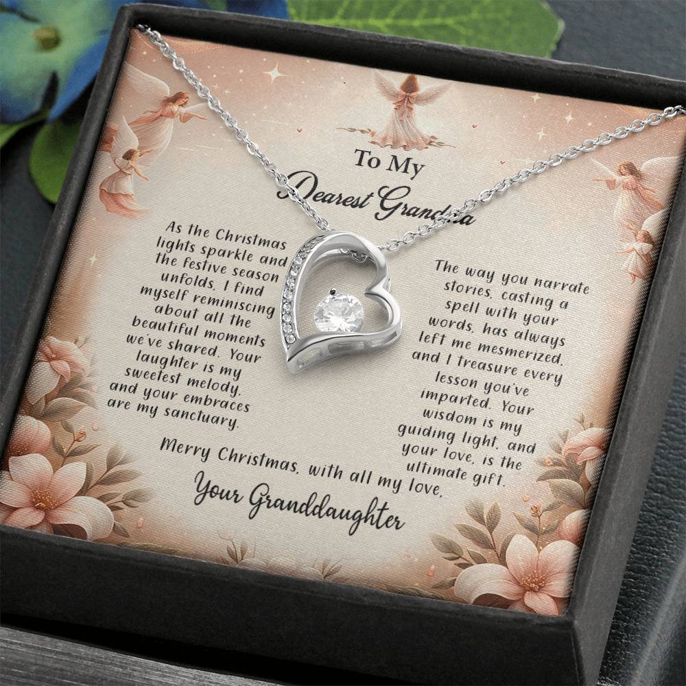 4052c Forever Love Necklace, Gift to my Grandma with Beautiful Message Card