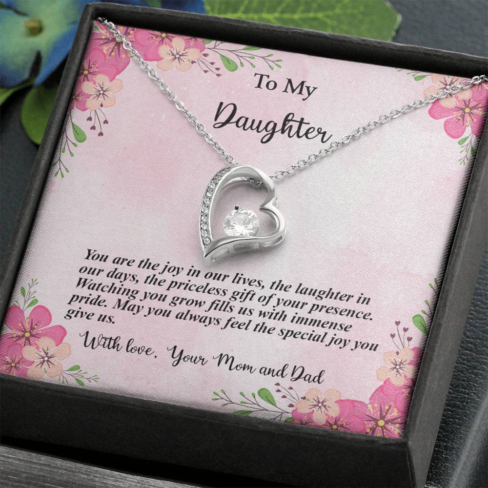 4035c Forever Love Necklace, Gift to my Daughter with Beautiful Message Card