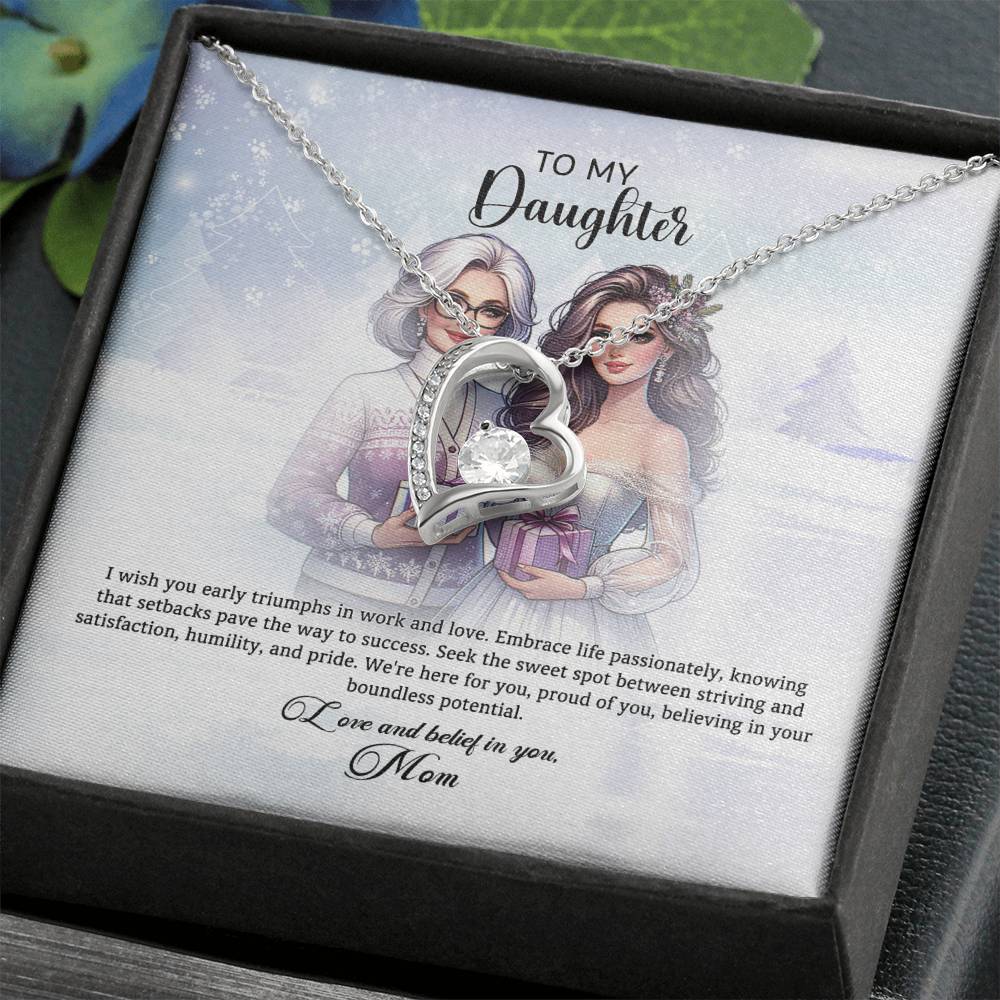 95311c Forever Love Necklace, Gift to my Daughter with Beautiful Message Card