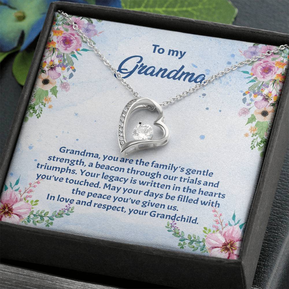 4038b Forever Love Necklace, Gift to my Grandma with Beautiful Message Card