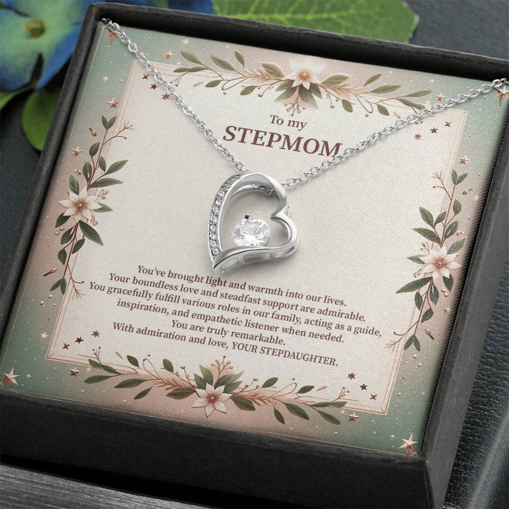 4049c Forever Love Necklace, Gift to my Stepmom with Beautiful Message Card