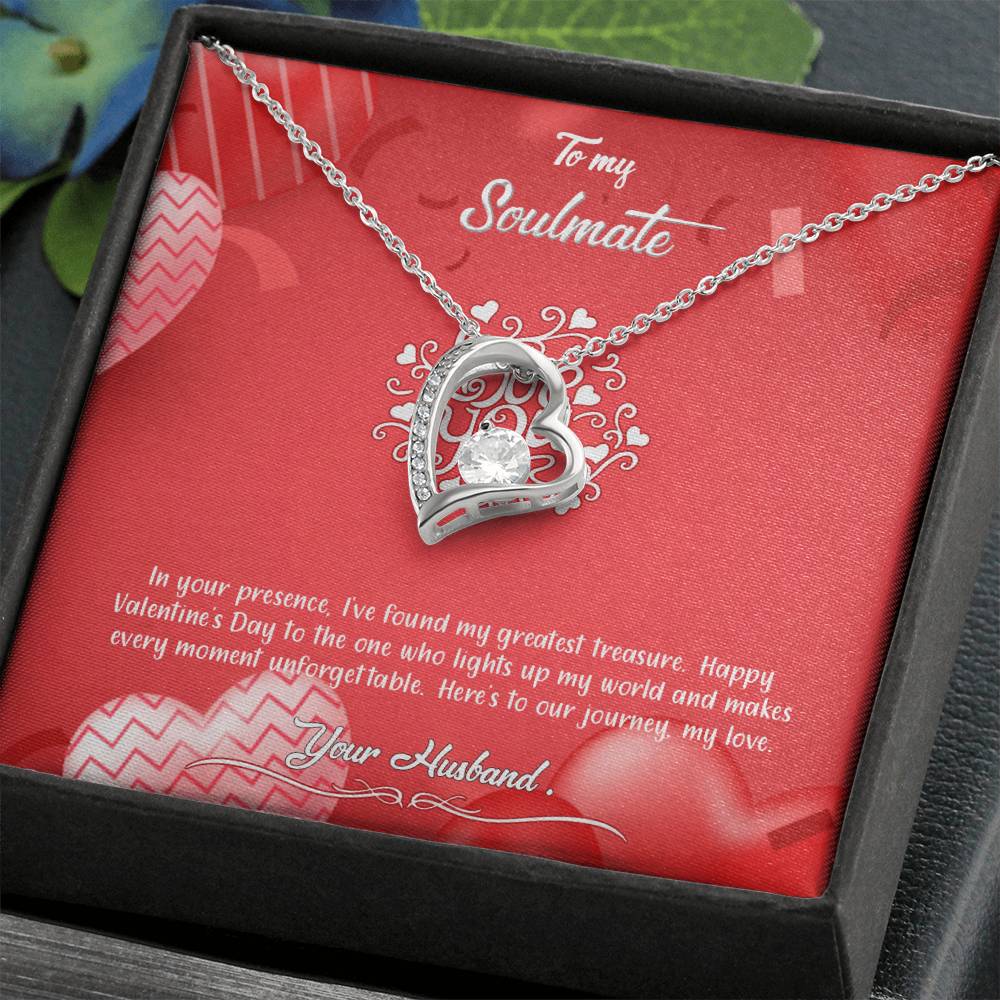 valentine-4b Forever Love Necklace, Gift to My Soulmate with Beautiful Message Card