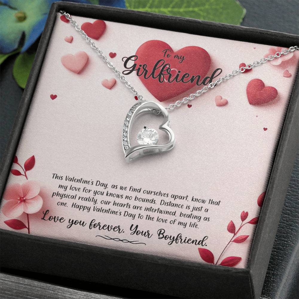 Valentine-st6c Forever Love Necklace, Gift to my Girlfriend with Beautiful Message Card