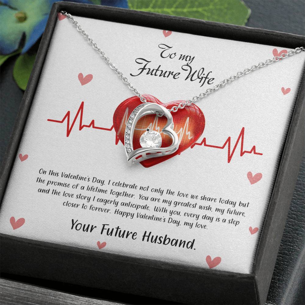 valentine-33d Forever Love Necklace, Gift to my Future Wife with Beautiful Message Card