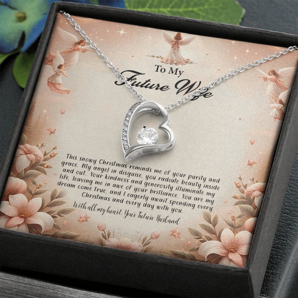 4052e Forever Love Necklace, Gift to my Future Wife with Beautiful Message Card