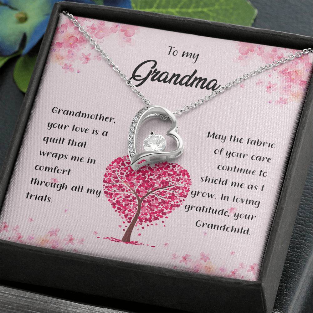 4042a Forever Love Necklace, Gift to my Grandma with Beautiful Message Card