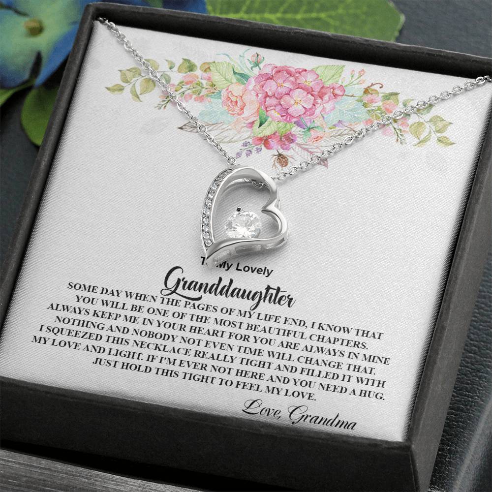 4026 b Forever Love Necklace, Gift to my Granddaughter with Beautiful Message Card