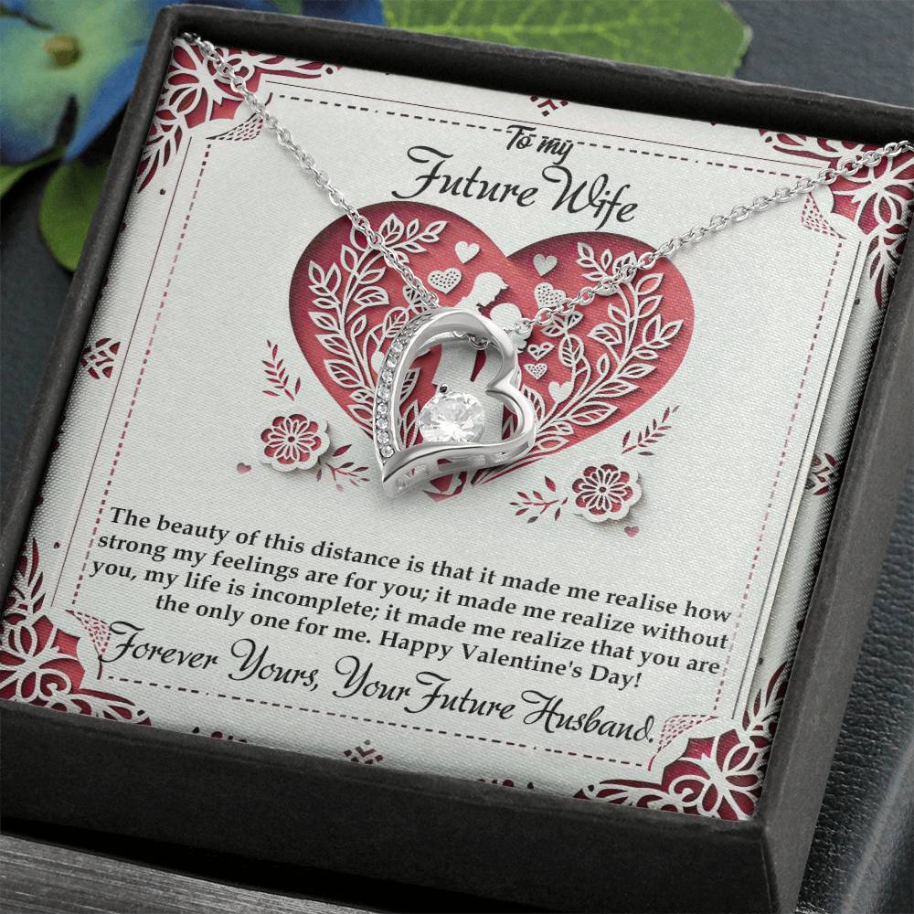 Valentine-st16d Forever Love Necklace, Gift to my Future Wife with Beautiful Message Card