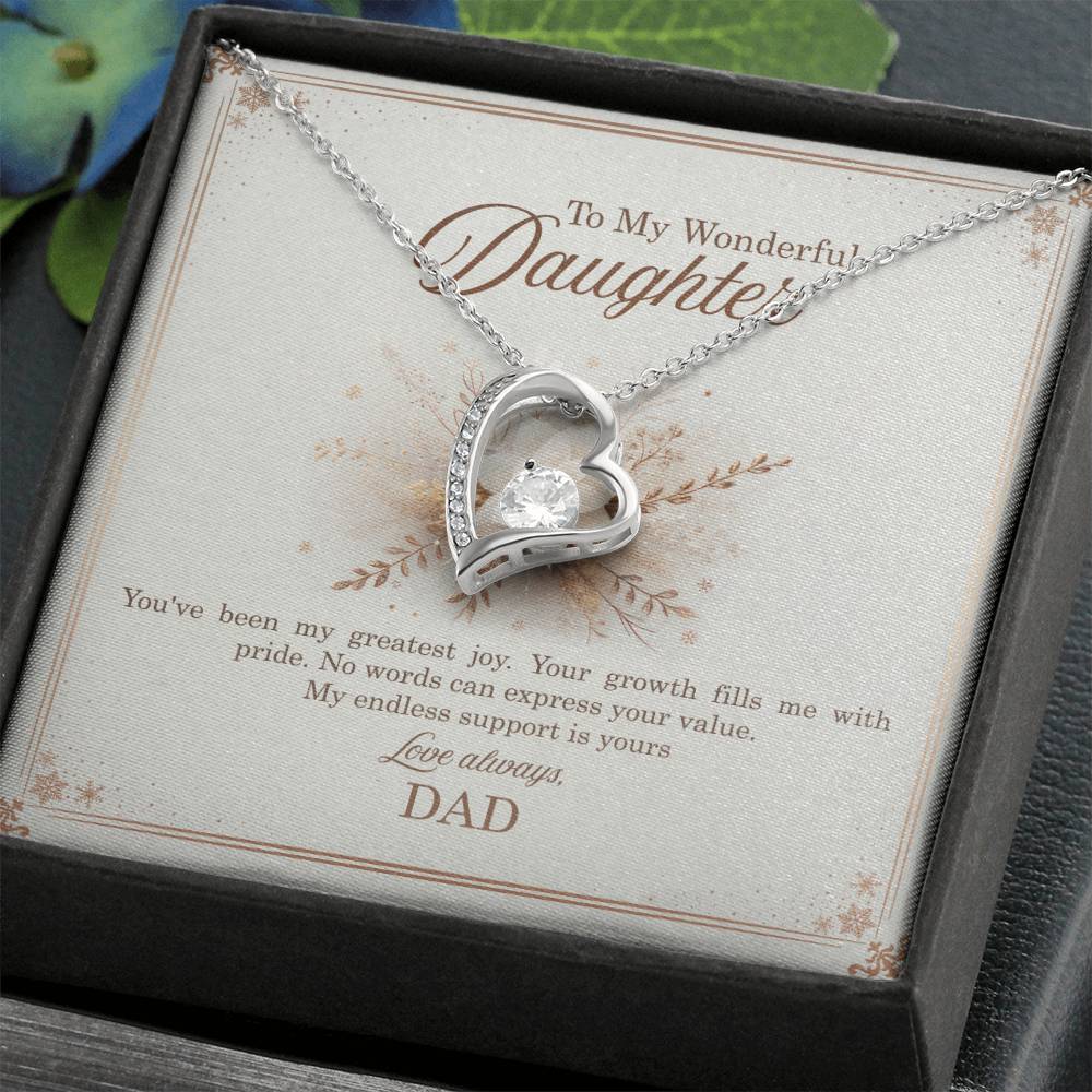 95318 c Forever Love Necklace, Gift to my Daughter with Beautiful Message Card